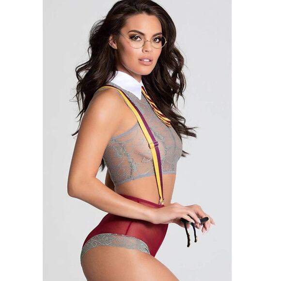 Yandy Lace Sexy Wizard Costume Yandy Harry Potter Lingerie Bra Set Small NWOT - Picture 2 of 13